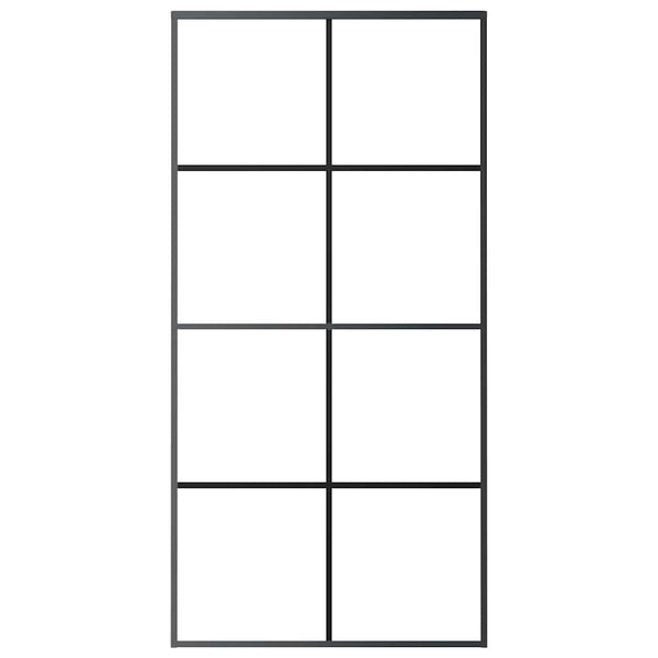 Schiebetür Schwarz 102,5x205 cm ESG-Glas und Aluminium