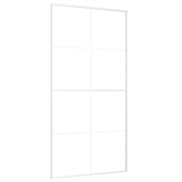 Schiebetür ESG Glas und Aluminium 102,5x205 cm Weiß