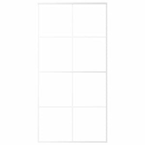 Schiebetür ESG Glas und Aluminium 102,5x205 cm Weiß