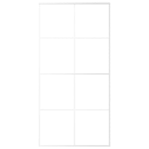 Schiebetür ESG Glas und Aluminium mattiert 102,5x205 cm Weiß