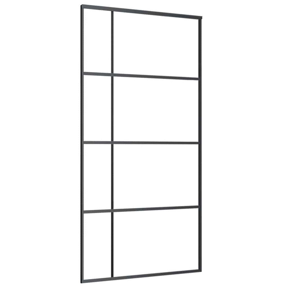 Schiebetür ESG Glas und Aluminium 102,5x205 cm Weiß