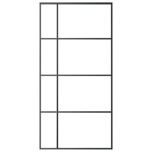 Schiebetür ESG Glas und Aluminium 102,5x205 cm Weiß