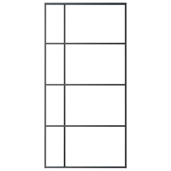 Schiebetür ESG Glas und Aluminium 102,5x205 cm Weiß
