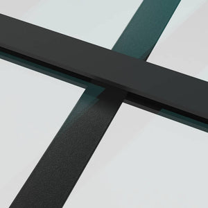 Schiebetür ESG Glas und Aluminium 102,5x205 cm Weiß