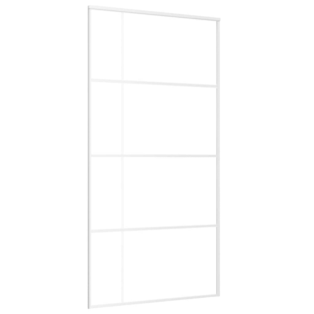 Schiebetür ESG Glas und Aluminium 102,5x205 cm Weiß