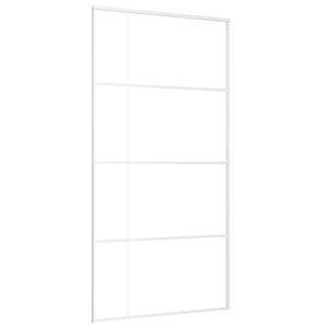 Schiebetür ESG Glas und Aluminium 102,5x205 cm Weiß
