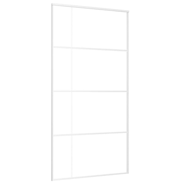 Schiebetür ESG Glas und Aluminium 102,5x205 cm Weiß