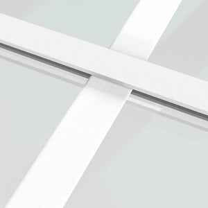 Schiebetür ESG Glas und Aluminium 102,5x205 cm Weiß