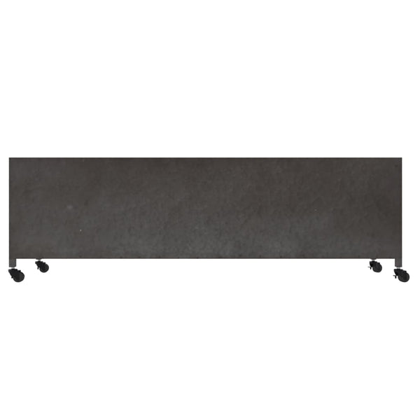 Silberner TV-Schrank 110 cm aus Eisen