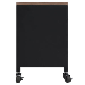 TV-Schrank Schwarz 110 cm Massivholz