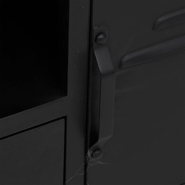 TV-Schrank Schwarz 110 cm Massivholz