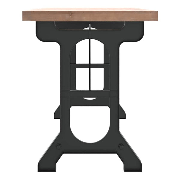 Esstisch Massivholz Tanne Eisen 110 cm