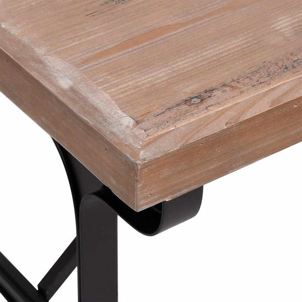 Esstisch Massivholz Tanne Eisen 110 cm