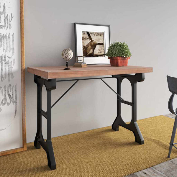 Esstisch Massivholz Tanne Eisen 110 cm