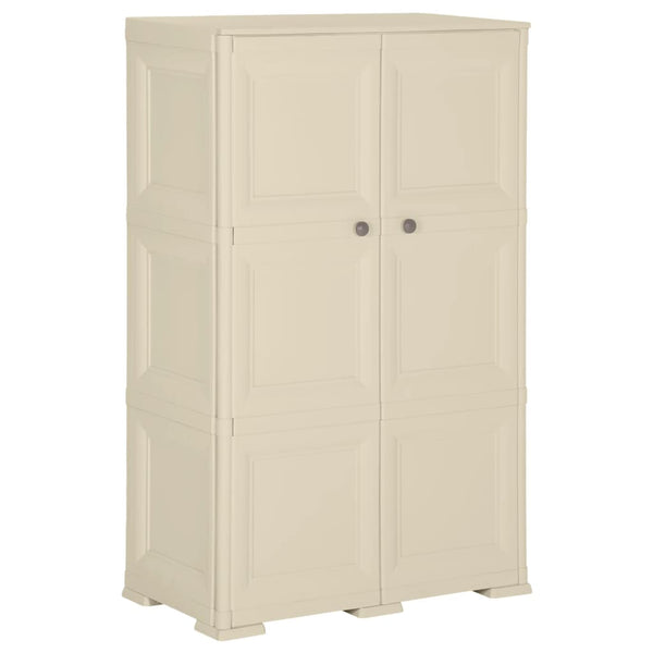 Kunststoffschrank Holzdesign Angora-Weiß 79x43x125cm