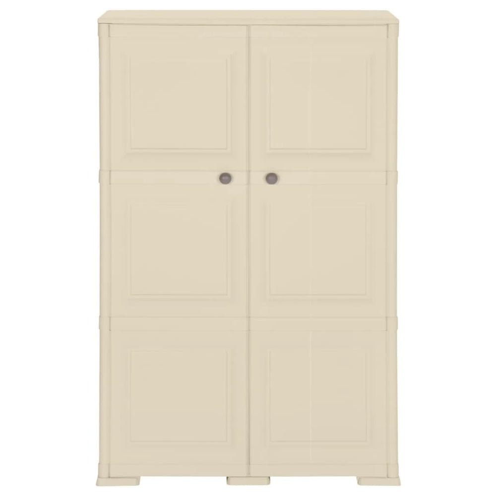 vidaXL Armoire en plastique 79x43x125 cm design bois blanc angora