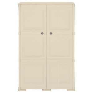 Kunststoffschrank Holzdesign Angora-Weiß 79x43x125cm