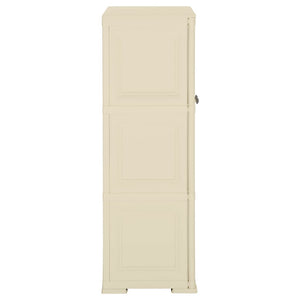Kunststoffschrank Holzdesign Angora-Weiß 79x43x125cm