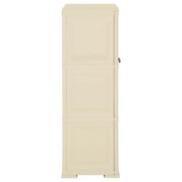 Kunststoffschrank Holzdesign Angora-Weiß 79x43x125cm