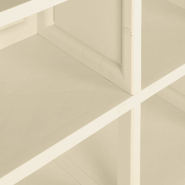 Kunststoffschrank Holzdesign Angora-Weiß 79x43x125cm