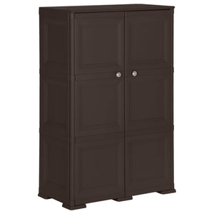 Kunststoffschrank Braun 79x43x125 cm Holzdesign
