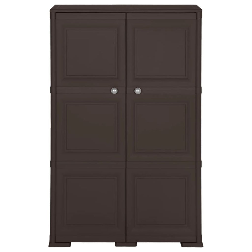 vidaXL Armoire de rangement en plastique 79x43x125 cm Aspect bois Marron