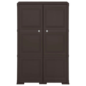Kunststoffschrank Braun 79x43x125 cm Holzdesign