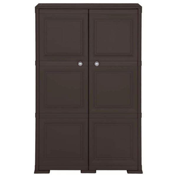 Kunststoffschrank Braun 79x43x125 cm Holzdesign