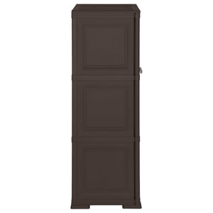 Kunststoffschrank Braun 79x43x125 cm Holzdesign