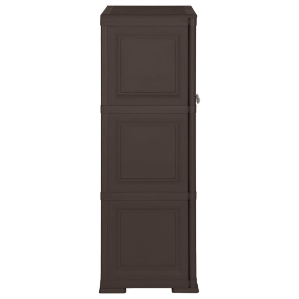 Kunststoffschrank Braun 79x43x125 cm Holzdesign