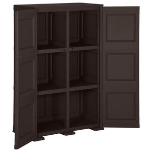 Kunststoffschrank Braun 79x43x125 cm Holzdesign