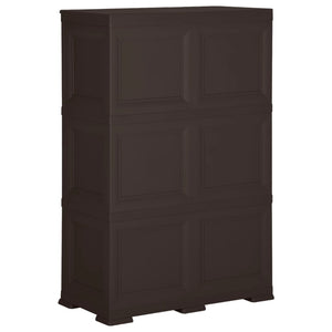 Kunststoffschrank Braun 79x43x125 cm Holzdesign