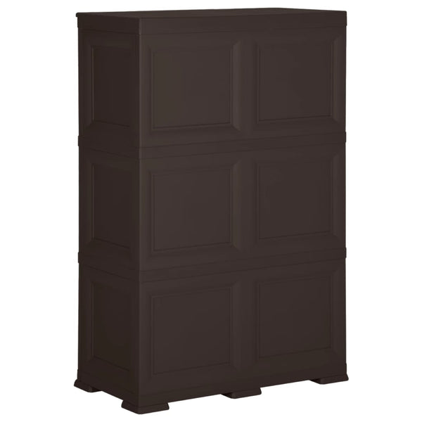 Kunststoffschrank Braun 79x43x125 cm Holzdesign