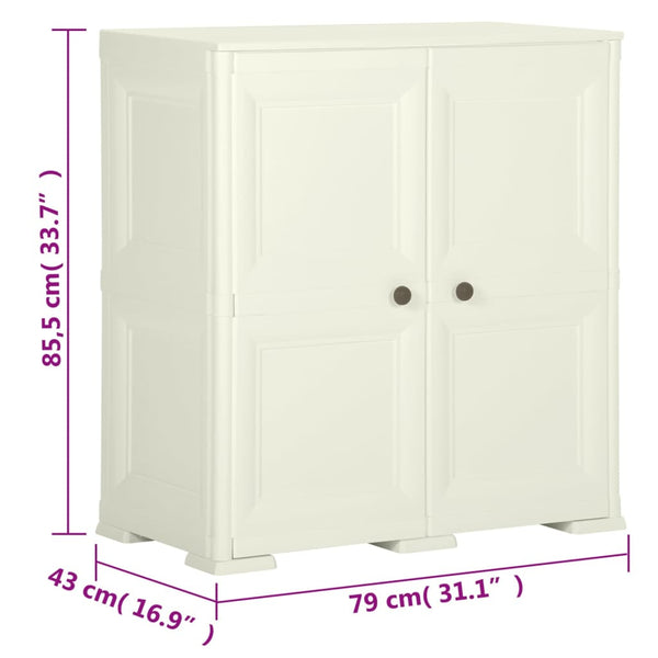 Kunststoffschrank Holzdesign Vanilleeis