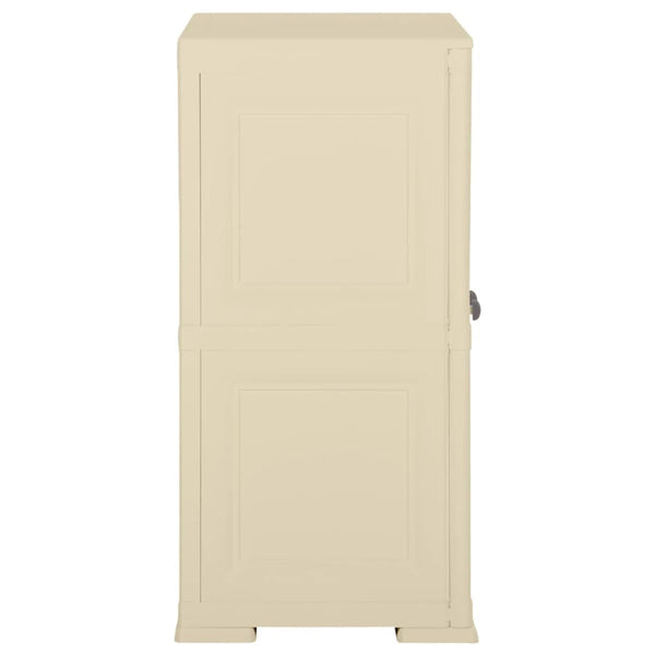 Kunststoffschrank Holzdesign Angora-Weiß 79 cm