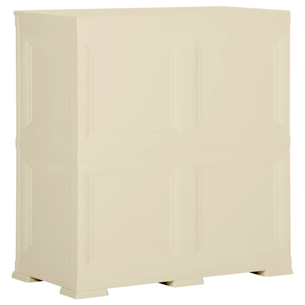 Kunststoffschrank Holzdesign Angora-Weiß 79 cm