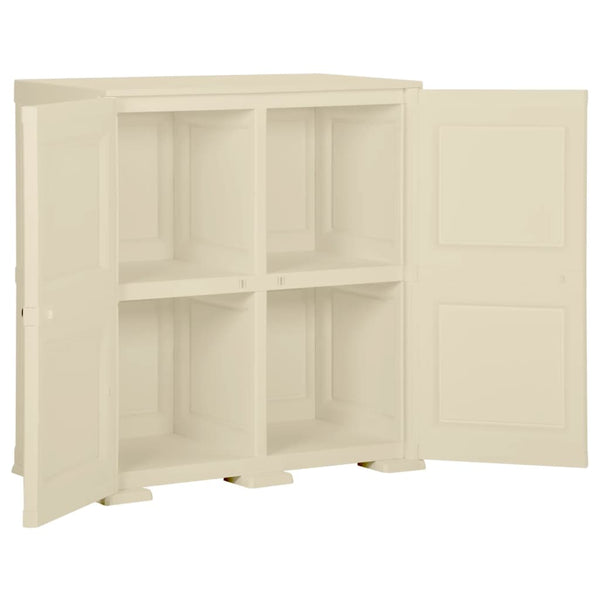 Kunststoffschrank Holzdesign Angora-Weiß 79 cm