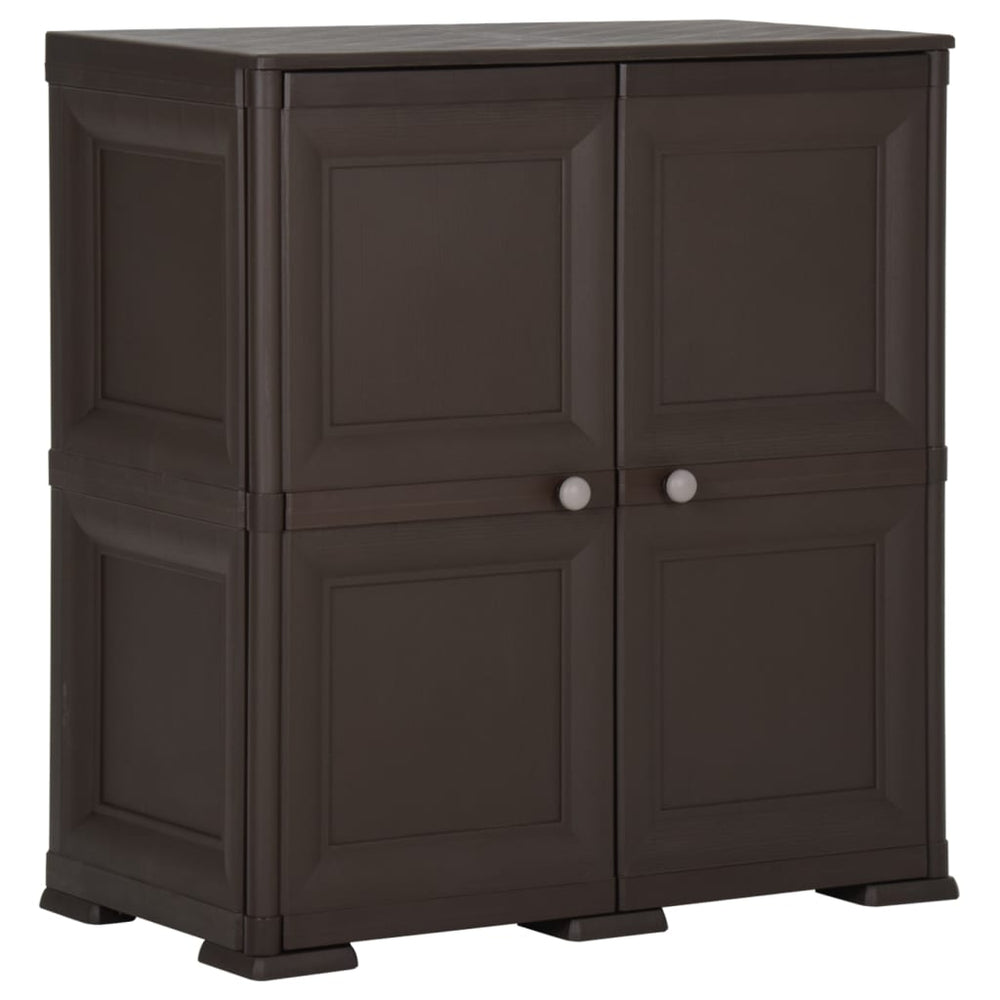 vidaXL Armoire en plastique 79x43x85,5 cm Effet bois Marron