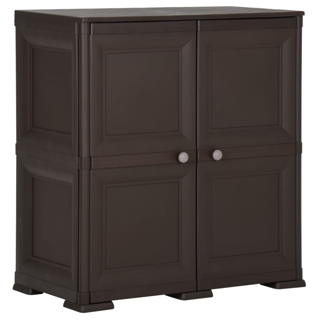 Kunststoffschrank Holzdesign Braun 79x43x85,5 cm