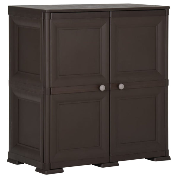 Kunststoffschrank Holzdesign Braun 79x43x85,5 cm