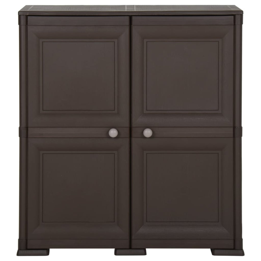 vidaXL Armoire en plastique 79x43x85,5 cm Effet bois Marron