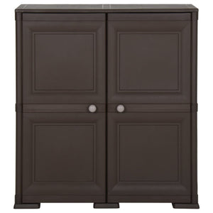 Kunststoffschrank Holzdesign Braun 79x43x85,5 cm