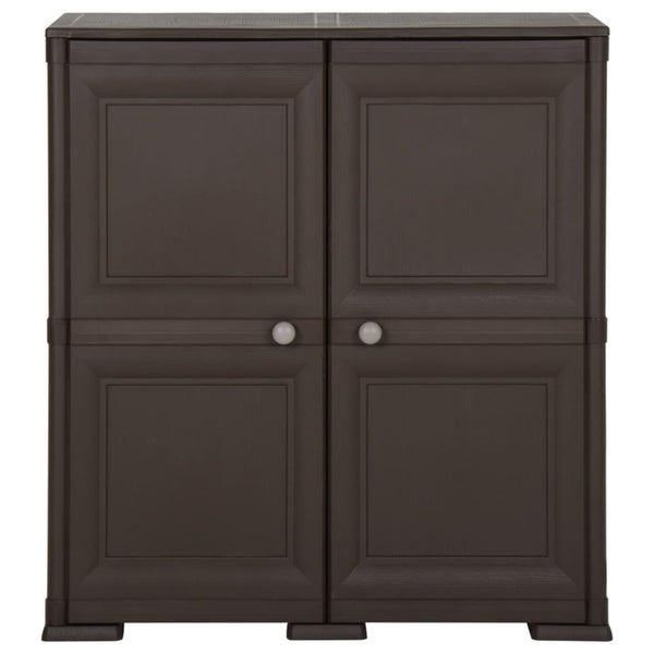 Kunststoffschrank Holzdesign Braun 79x43x85,5 cm