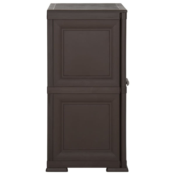Kunststoffschrank Holzdesign Braun 79x43x85,5 cm