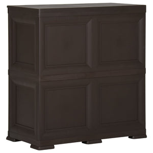 Kunststoffschrank Holzdesign Braun 79x43x85,5 cm