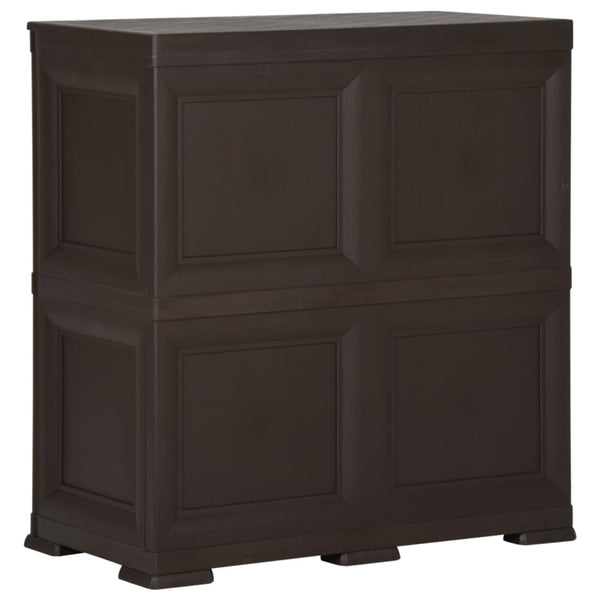 Kunststoffschrank Holzdesign Braun 79x43x85,5 cm