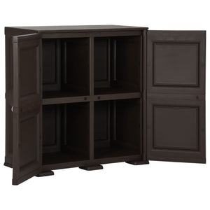 Kunststoffschrank Holzdesign Braun 79x43x85,5 cm