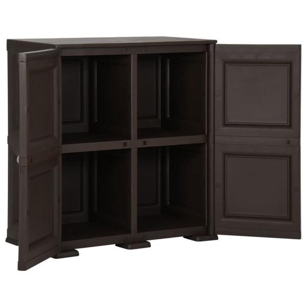 Kunststoffschrank Holzdesign Braun 79x43x85,5 cm