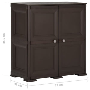 Kunststoffschrank Holzdesign Braun 79x43x85,5 cm
