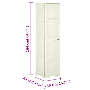Kunststoffschrank Holzdesign Vanilleeis 164 cm